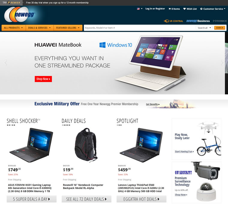 美国新蛋IT数码商城：Newegg.com