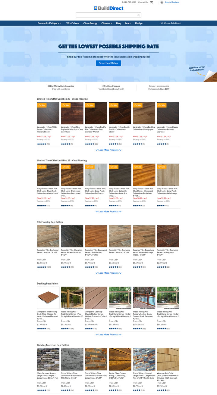 世界领先的在线地板和建筑材料批发商：BuildDirect