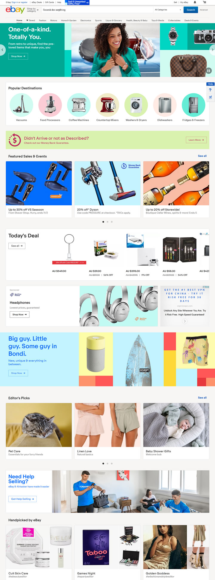 eBay澳大利亚站：eBay.com.au