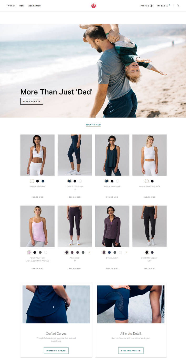 瑜伽服装品牌：露露柠檬（lululemon athletica）