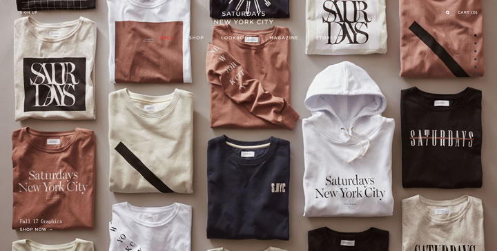 纽约服装和生活方式品牌：Saturdays NYC