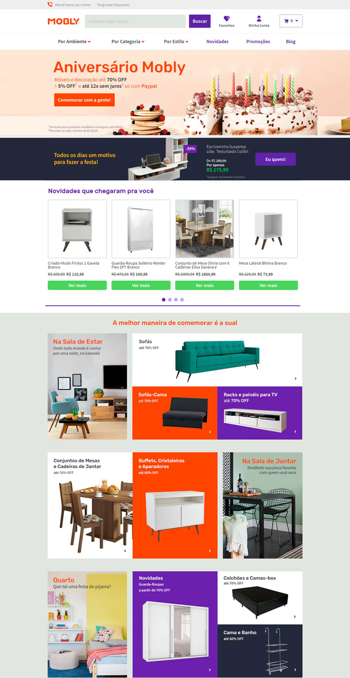 巴西最大的家具及装饰用品店：Mobly
