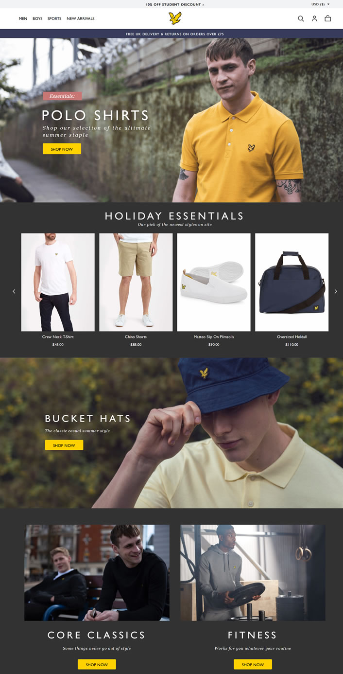 Lyle & Scott苏格兰金鹰官网：英国皇室御用品牌