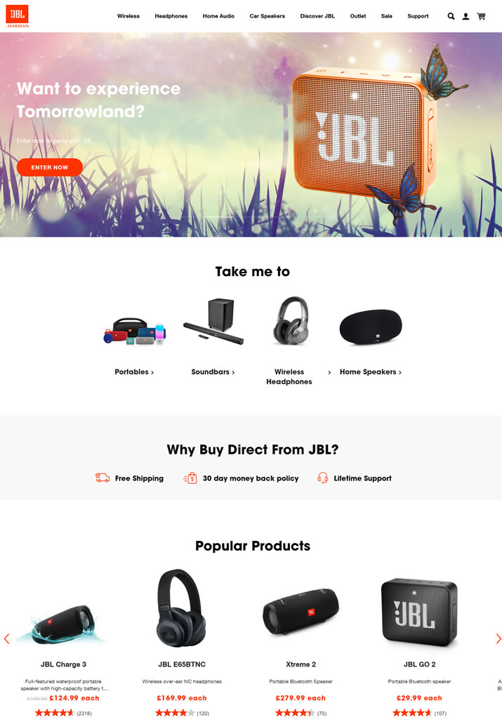 JBL英国官网：JBL UK