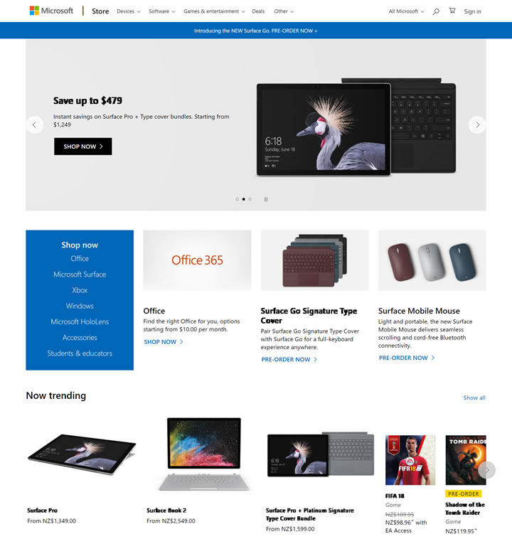 微软新西兰官方商店：Microsoft Store New Zealand