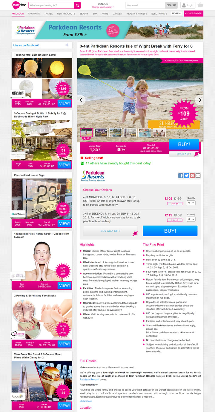 英国日常交易网站：Wowcher