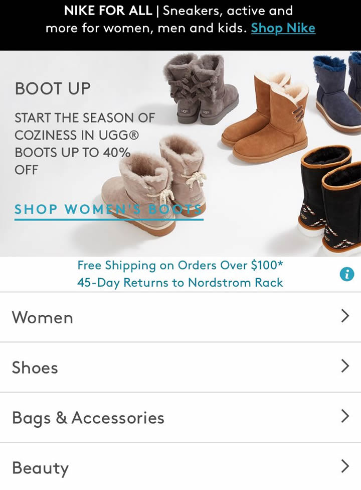 美国高档百货Nordstrom的折扣店：Nordstrom Rack