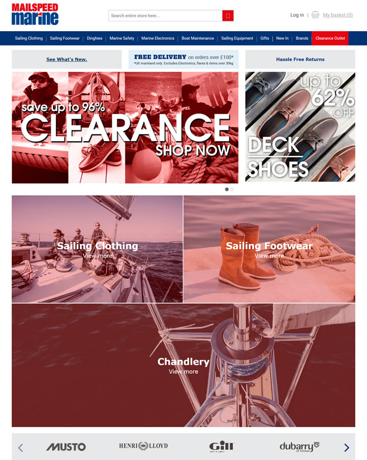 英国船舶杂货商，帆船服装及海洋用品：Mailspeed Marine