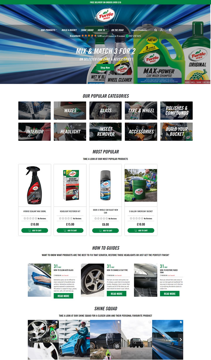 龟牌英国商店：Turtle Wax Brand Store UK