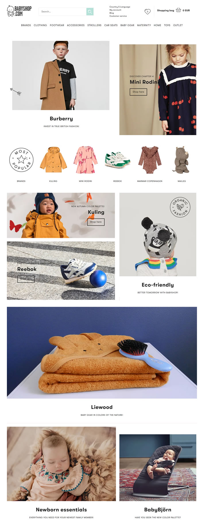 Babyshop英国：购买优质儿童服装和婴儿用品
