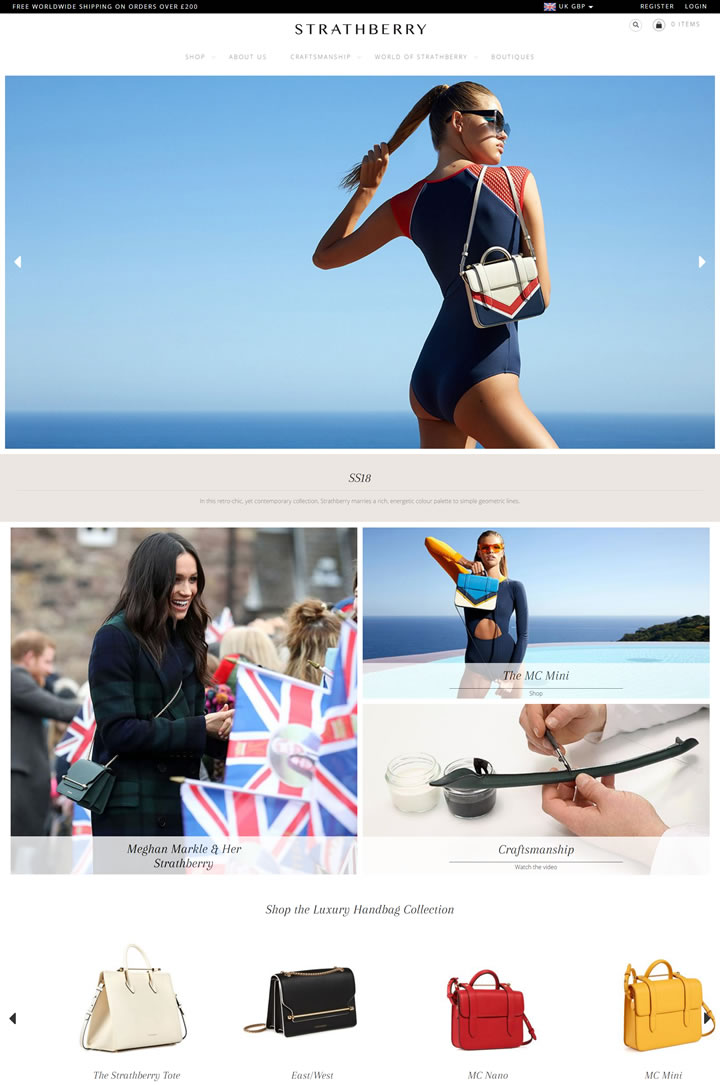 Strathberry Official Site: Luxury leather handbags, crafted in Spain