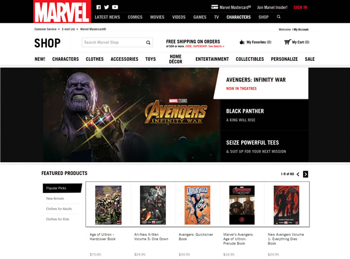 Official Site for Marvel Toys, Clothing & Merchandise: Marvel Shop