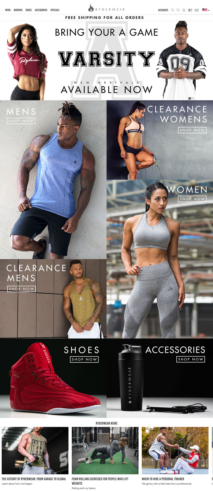 Ryderwear US: The World’s Best Gym Wear Online