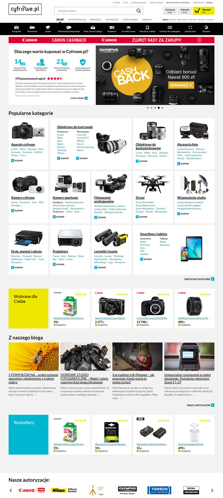 Poland Digital Cameras and Accessories Online Shop: Cyfrowe.pl