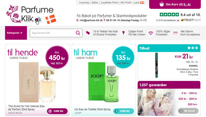 Parfume Klik DK: Cheap Perfume, Aftershave and Beauty Products