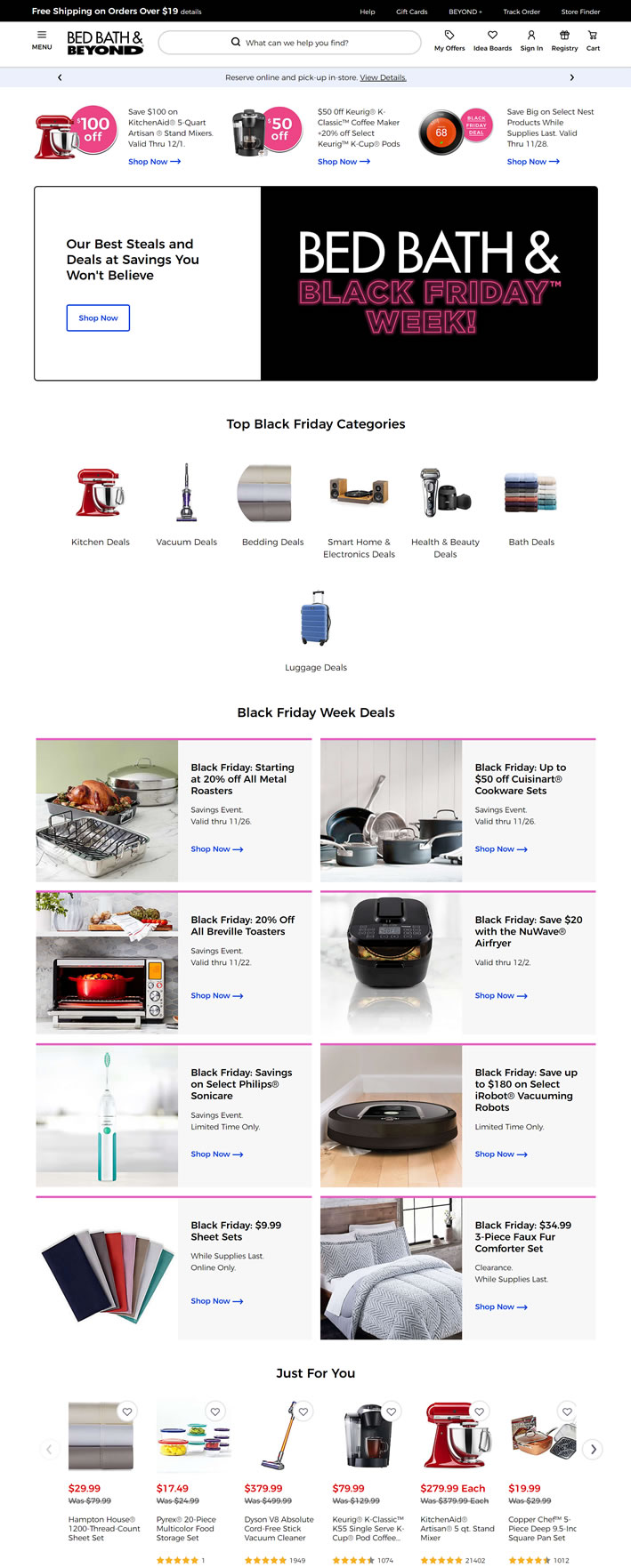 American Famous Household Goods Shopping Website: Bed Bath & Beyond