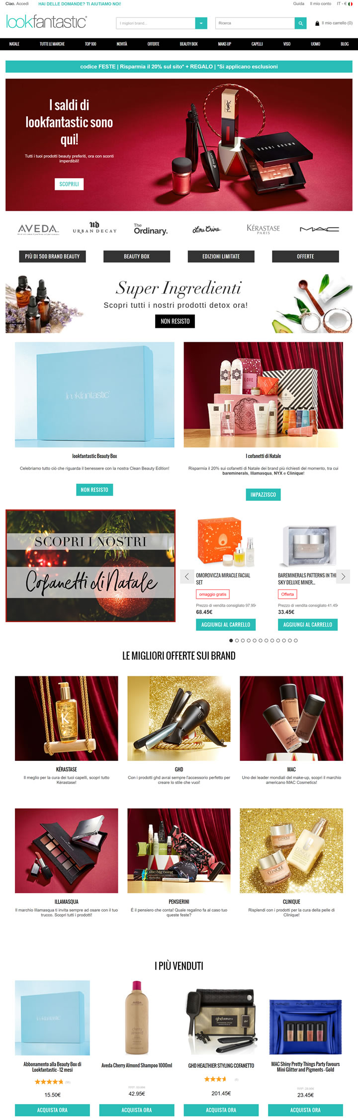 Lookfantastic Italy: UK Famous Beauty Shopping Site