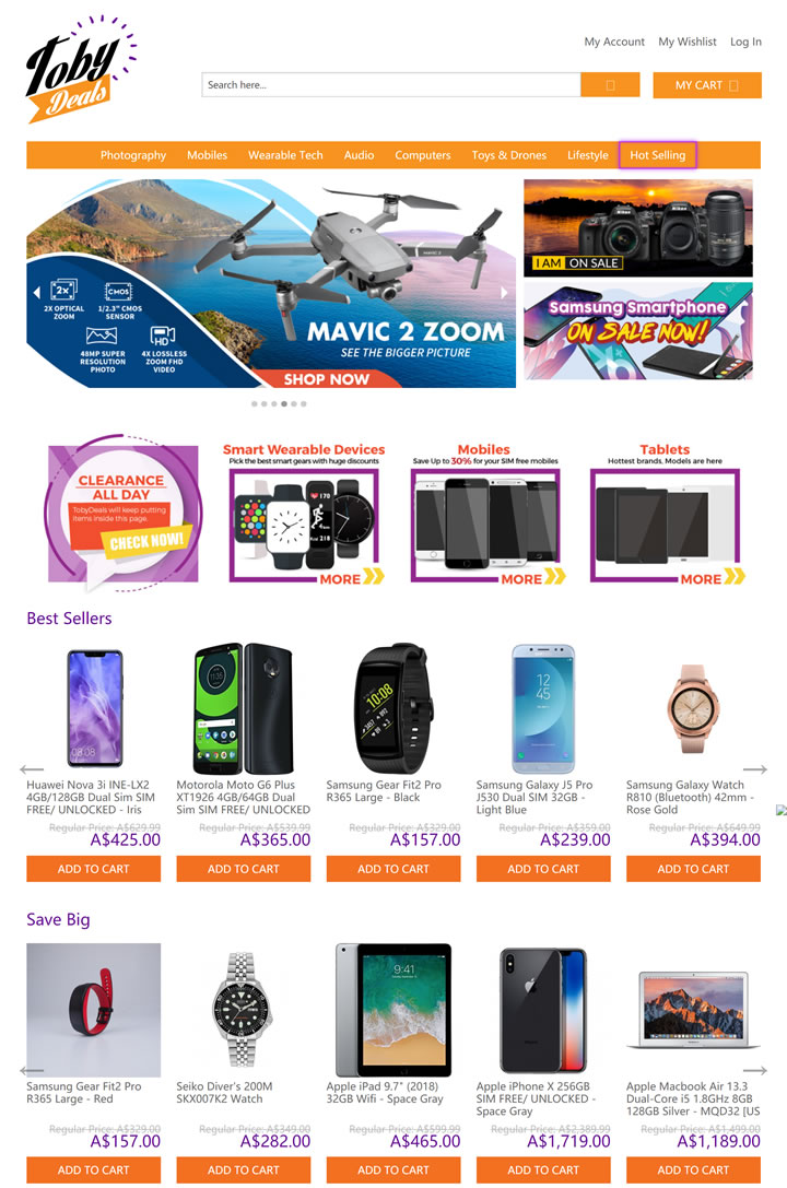 Australian Online Consumer Electronics Shop: TobyDeals